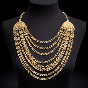 Collier vintage en argent multicouche avec zircon en forme de paon |   Bijoux ethniques de mariée |   Collier bohème oxydé pour femmes - Product Image 2