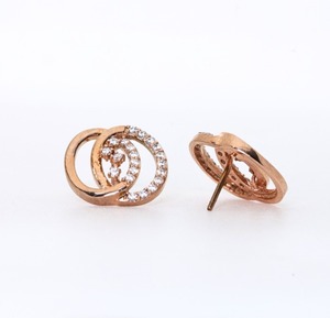 14K <b>Solid</b> Gold Aquamarine & White Diamond Huggie <b>Hoops</b> Dainty Lab Grown or Natural Wedding <b>Earrings</b> Gift for Her - Product Image 6