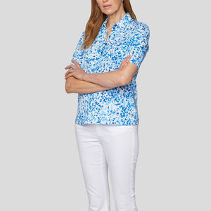 Nuevo diseño de camiseta polo sublimable informal y a la moda para damas, precio competitivo, logotipo personalizado impreso, camiseta polo para mujer - Product Image 3