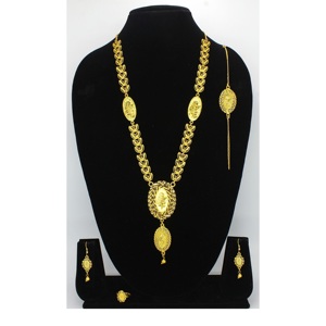 Necklace With Earrings <b>Jewellery</b> Set Goldplated Pure Brass High Quality Uae Dubai Necklace Design Necklace <b>Jewellery</b> Set Rose - Product Image 2