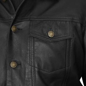 Veste en cuir de moto approuvée CE pour hommes | Veste de motard durable | Veste d'équitation en cuir élégante - Product Image 5