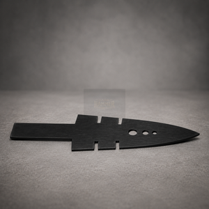 Componente de Punta de Lanza en Forma de Hoja de Acero de Alto Carbono Forjado a Mano, Estilo Antiguo Oscuro, para Coleccionables de Arte - Product Image 3