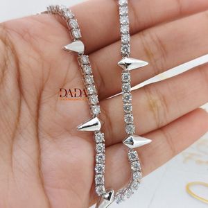 Supreme Cut Lab Grown Diamond Tennis <b>Necklace</b> Women Certified Ethical Diamond <b>Statement</b> <b>Necklace</b> Luxury Jewelry Gold Rhodium - Product Image 2