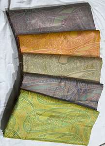 Tissu en soie peignée brocart écologique de qualité supérieure, motif floral jacquard Paisley, pour saris, robes et tissus d'ameublement pour filles - Product Image 3