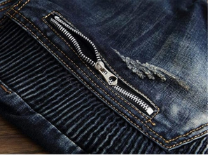 Jeans déchirés pour hommes, coupe skinny, style décontracté streetwear - Product Image 3