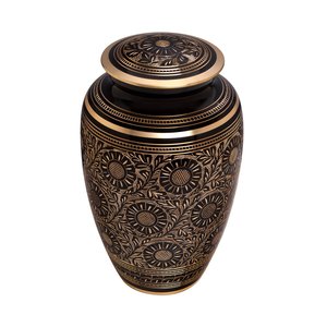 Urna Funeraria Negra Dorada para Cenizas Humanas, Hecha a Mano en Latón, Proveedor Mayorista - Product Image 3