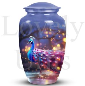 Urna de pavo real de la paz eterna, lugar de descanso para cenizas humanas, urna conmemorativa de cremación, recuerdo decorativo, tributo. - Product Image 2