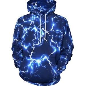 Felpa con Cappuccio Stampata in 3D 100% Cotone, Vestibilità Ampia, con Logo, Abbigliamento Traspirante per l'Autunno - Product Image 6