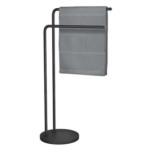 Toallero Decorativo Antideslizante para Encimera, Soporte Metálico para Toallas, Accesorios para Baño, Soporte de Hierro para Toallas, Negro - Product Image 1