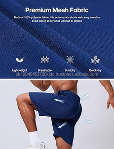 Pantalones Cortos Deportivos Clásicos Casuales para Hombre con Logotipo Frontal, Estilo Urbano, Transpirables, de Secado Rápido, de Algodón, con Cordón Ajustable - Product Image 6