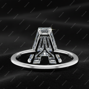แหวนเพชร GIA IGI Certified Lab Grown Diamond ตัวอักษร A เงินแท้ 925 ของขวัญเครื่องประดับชั้นดี - Product Image 2
