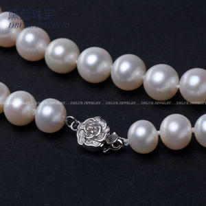 Collar de Perlas de Agua Dulce de Diseño Casi Redondo, Micro Imperfectas, de 8-9 mm, Moda Coreana de Zhuji, Venta al por Mayor - Product Image 4