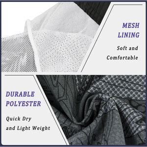 Shorts de bain pour hommes, élastiques et à cordon de serrage, coupe compressive, avec design et taille personnalisés - Product Image 5