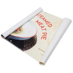 Bahan iklan Matte Glossy gulungan cetak spanduk pvc dingin/panas laminasi spanduk fleksibel bahan cetak spanduk lona