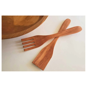 Cucharas y Tenedores para Ensalada de Madera de Bambú y Acacia Natural Ecológicos, Cubiertos de Madera para Ensalada, Vajilla para Cocina y Comedor - Product Image 6