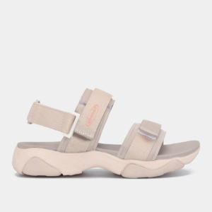 Sandales plates à brides croisées pour femmes, fermeture à boucle élastique, rose, marron, semelle extérieure en caoutchouc antidérapante, tige en nylon - Product Image 3