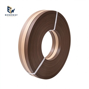 Holzmaserung PVC-Kantenband Anpassbare Breite 1x22mm Wasserdicht 0,4-3mm Selbstklebend für Sperrholz Schiffsbautechnik Werkbank-Kantendichtung - Product Image 1