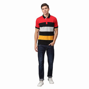 Chemise polo pour homme adulte à design imprimé personnalisé, séchage rapide, 100% coton polyester respirant, pull à manches courtes, polo doré - Product Image 4