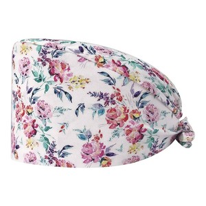 Classic Design Unisex Woven Polyester/Cotton Hospital Medical Surgical <b>Cap</b> with Needle Detection Adjustable Fit Printed Design - Product Image 1