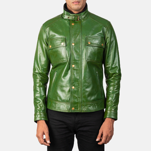 New Arrival Men's Biker Leather <b>Jacket</b> Eco-Friendly <b>Canvas</b> Latest Design Low Price Manufactured in Pakistan - Product Image 1