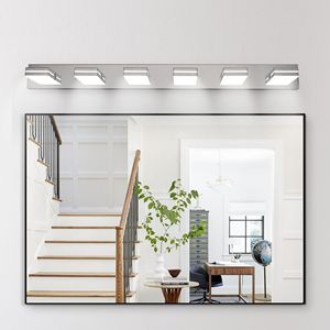 Applique murale moderne en chrome à LED pour salle de bain, design élégant et minimaliste, 6 lumières, économe en énergie et facile à installer - Product Image 2