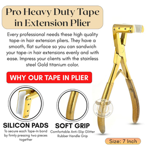 เครื่องมือต่อผมขายดี คีมหนีบแบบแบน สแตนเลส พร้อมด้ามจับซิลิโคนกันลื่น สปริงคู่ - Product Image 2