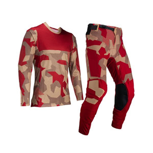 Men's <b>Red</b> Camouflage Motocross <b>Suit</b> Full Sleeve Quick Dry Polyester Racing Wear All Seasons Motorcycle Gear Kit - Product Image 1