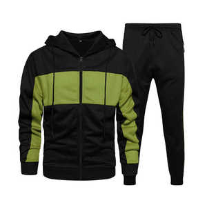 Survêtement Homme de Haute Qualité, Tendance, en Polaire, avec Pantalon Uni et Veste Zippée, pour le Jogging Décontracté - Product Image 3