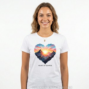 Camiseta Personalizada con Diseño de Corazón de Cisne para Mujer, Camiseta Blanca de Algodón, Estilo Minimalista, Gráfico Artístico de Alta Calidad, Fabricante de Camisetas de Manga Corta - Product Image 2
