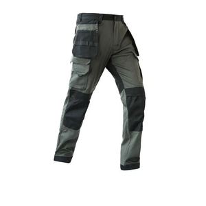 Men's cargo Pants With Multiple Pockets And <b>Tool</b> <b>Belt</b> Attached Breathable Canvas Material Midweight Straight Fit - Product Image 2