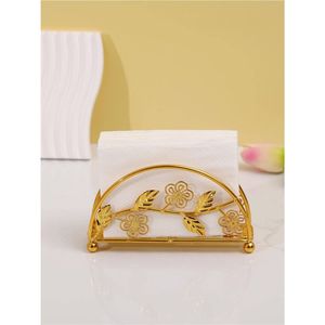 Modern Gold Stainless Steel Napkin Holder with <b>Weighted</b> Center <b>Bar</b> Flat Paper Tissue Stand for Restaurant Hotel Dining Table - Product Image 5
