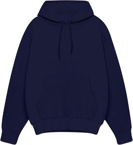 Sweat-shirt à capuche décontracté haut de gamme pour femme, en polaire brossée chaude, coupe oversize, avec logo brodé personnalisé, manches longues, tendance - Product Image 2