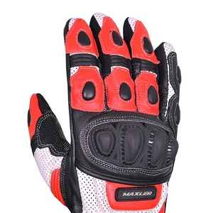 Guantes de Carreras MAXLER Unisex de Cuero Vacuno y Fibra de Carbono, Completos, Térmicos, Impermeables, Compatibles con Pantalla Táctil, Ligeros - Product Image 4
