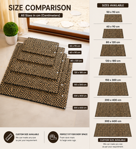 พรมปูพื้นจากเส้นใยปอกระเจาธรรมชาติ Jute TerraBlock NoirEdge สีดำ ขอบสีดำ สำหรับตกแต่งทางเข้าบ้าน ทำด้วยมือ - Product Image 5