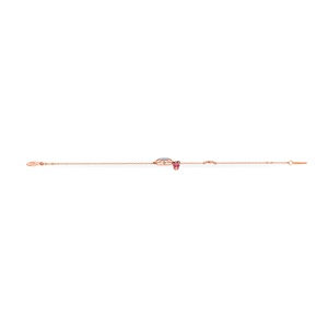 Bracelet minimaliste en diamant avec épingle de sûreté |   Bijoux de mode en or rose pour femmes - Product Image 2