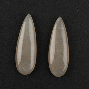 Perles de pierre de lune chocolat naturelle marron de haute qualité, forme poire briolette, 10x30mm, calibrées, en vrac, pour la fabrication de bijoux, fournisseur - Product Image 1