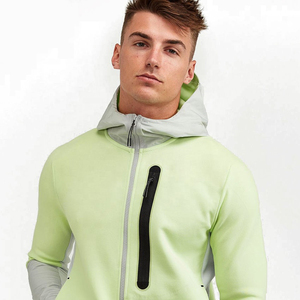 Nouvel ensemble de jogging deux pièces 2026 haut de gamme personnalisé avec logo, en molleton technique de coton, comprenant un sweat à capuche zippé et un pantalon de jogging, idéal pour le streetwear et le sport. - Product Image 2