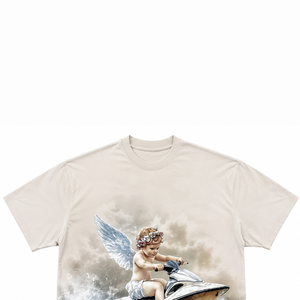 T-shirt personnalisé surdimensionné imprimé DTG, style vintage, look streetwear, manches courtes, jersey de coton, unisexe. - Product Image 3