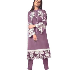El último diseñador Faux Georgette bordado a mano trabajo Kurti Set por Fab Zone Indian & Pakistani Clothing - Product Image 1