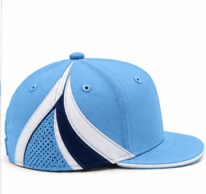 Casquette snapback 6 panneaux bleu clair Index Apparel avec broderie blanche, style streetwear unisexe pour adultes - Product Image 5