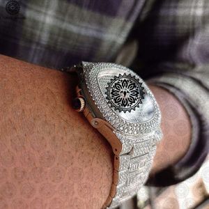 Montre de luxe Charm Jewells en acier inoxydable, cadran analogique 40 mm, verre saphir, mouvement mécanique, bouton poussoir, pour homme - Product Image 5