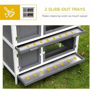 Wooden Rabbit Hutch Elegant Pet Cage for Small Animals for Rabbits Guinea Pigs Chinchillas More! - Product Image 6