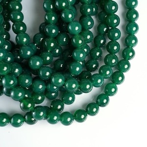 Cuentas redondas lisas de ágata verde natural de 4MM, 6MM, 8MM, 10MM, cuentas sueltas de ágata para la fabricación de joyas, collar, pulsera, venta al por mayor - Product Image 6