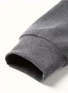 Sweat-shirt à capuche unisexe noir et gris avec imprimé Cœur de Montagne, décontracté, coupe classique, avec poche, manches longues, tricoté, respirant, pour l'hiver - Product Image 4