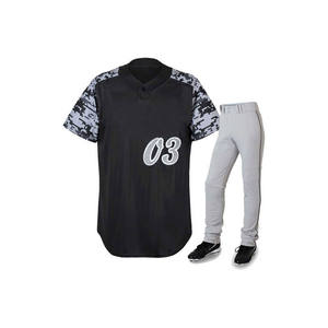 Conjunto de Uniforme de Béisbol Personalizado de Poliéster Transpirable para Hombre - Venta al por Mayor de Fábrica para Competición - Product Image 1