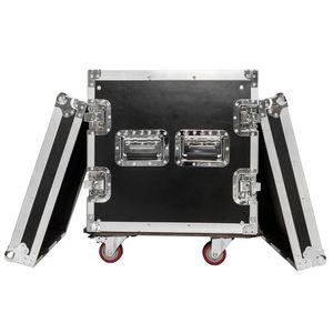 Armadio Audio DJ Monostrato 10U - Nero e Argento con Doppia Porta - Product Image 3