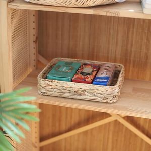 Wholesale Water Hyacinth Serving Tray <b>Rectangular</b> Woven <b>Basket</b> Multipurpose <b>Storage</b> Tray for Kitchen Coffee Table Home Decor OEM - Product Image 5