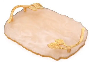 ถาดเรซิ่นและจานเสิร์ฟลายดอกไม้เพ้นท์มือ กันน้ำ สำหรับใช้ในครัว - Product Image 4