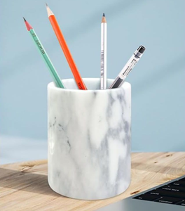 Portalápices de mármol para papelería, organizador de escritorio para profesores, estilo simple, soporte para bolígrafos de mármol, decoración del hogar, tarro de almacenamiento - Product Image 5