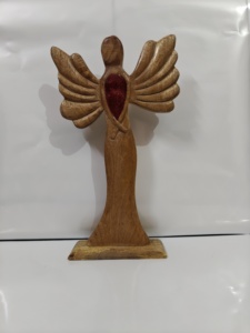 Ángeles de madera, estatuas de madera, figuras de madera - Product Image 3